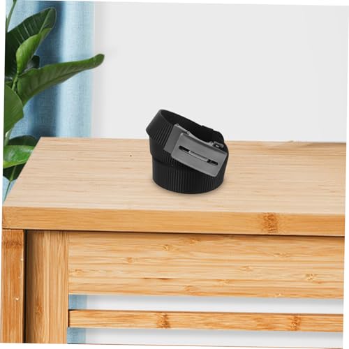 Homoyoyo Men's Ratchet Belt Automatic Buckle Comfortable Nylon Running Belt for Men No Holes for Golf Hiking Jeans4
