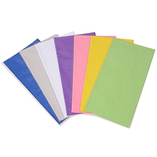 Coloryourlife 7-Pack 12 X 12 Inches Microfiber Cleaning Cloths For Computers, Laptops, Smart Phones, Tablets, Lenses, Lcd Monitor, Tv, Cameras, Eye Glasses, Optics Etc #TOP2