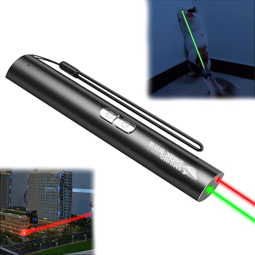 Image of 2 in 1 Laser ACCLight Powerful High Power Laser Pointer Pen - Green & Red Light, Super Bright, USB C Rechargeable, 1000M Range, Mini Presentation Tool & Cat Laser Toy