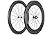 Superteam 700c Carbon Bicycle Wheel Front 60mm Rear 88mm Clincher Wheelset with Transparent Decal