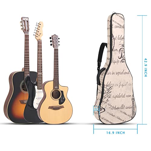 Housse imperméable pour guitare acoustique avec double bandoulière et poche Motif fleurs arc-en-ciel, Multicolore 04, 42… - Les Beatles, Paul McCartney, John Lennon, RIngo Starr, George Harrison Housse imperméable pour guitare acoustique avec double bandoulière et poche Motif fleurs arc-en-ciel, Multicolore 04, 42… – Image 6