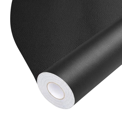 BSZHTECH Self Adhesive Leather Repair Patch Tape for Couch Sofa Black