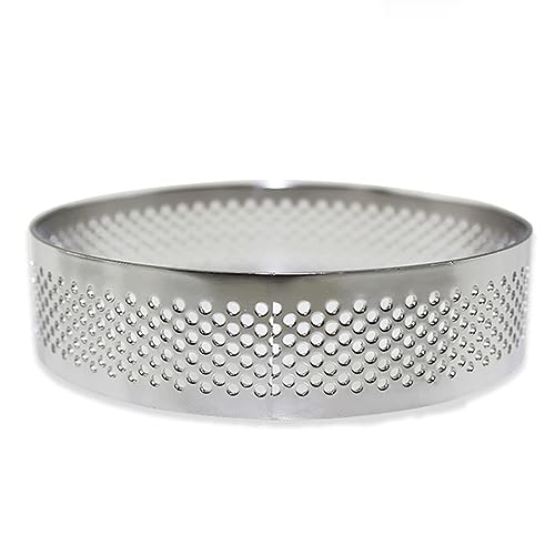 ABOOFAN Anillo De Pastel Mini Molde Para Tarta De Queso Moldes Para Pasteles Acero Para Pizza Bandejitas De Aluminio Enrejado Molde Cuadrado Para Mousse Anillos Para Hornear Círculo Silver