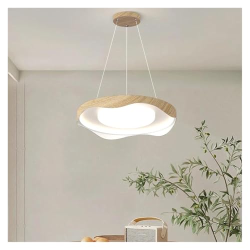 Design nordique et bois pour ce plafonnier moderne LED trichromatique