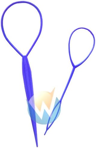 2pcs Hair Braid Braider Ponytail Styling Tool Set (Blue)