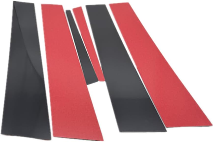 6Pcs/Set Door Window Pillar Posts Trim Pillar Molding Cover Stickers for Cadillac ATS Sedan 2013 2014 2015 2016 2017 2018 2019 Black