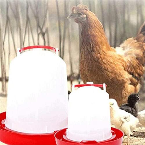 Plastic Poultry Chicken Drinker Feeder Drinking Set with Handle Food Water Tools for Chick Hen Quail Bantam 1kg