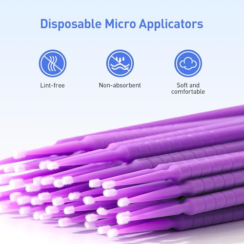 JMU 400pcs Dental Micro Applicators Brushes Superfine, Disposable Microswabs