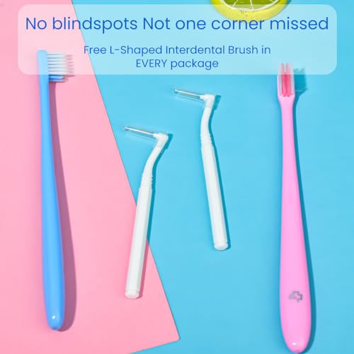 Y-Kelin 69435661 V-Shaped Orthodontic Toothbrush For Braces Brackets 4 Count (Pack Of 1) Soft Bristle thumb #3