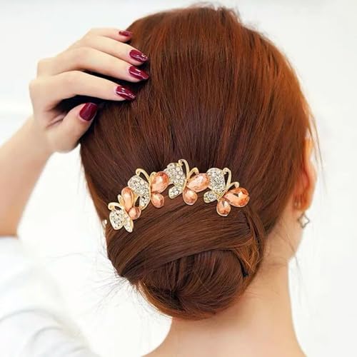Peines de cristal decorativos para cabello, 4 unidades miniatura 5