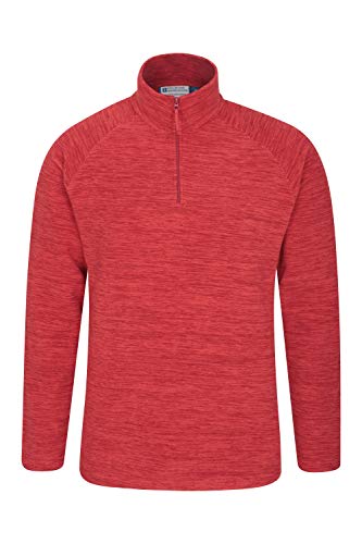 Preisvergleich Produktbild Mountain Warehouse Snowdon Mikrofleece für Herren - Warm, atmungsaktiv, schnelltrocknend, Fleecejacke mit Reißverschluss, weich, glattes Oberteil - Für Reisen & Alltag, Winter Rost S