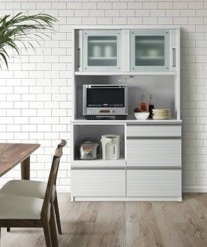 ジョイフル 120 ホワイト 食器棚 Amazon｜ジョイフル ハイグロス仕上げ 120 オープンボード (ホワイト