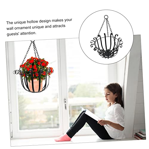 Yardenfun Hängender Pflanzenhalter Aus Eisen Mit Einzigartigem Design Für Innen Außenbereiche Stabiler Blumentopf Mit Hohlem Blumenständer