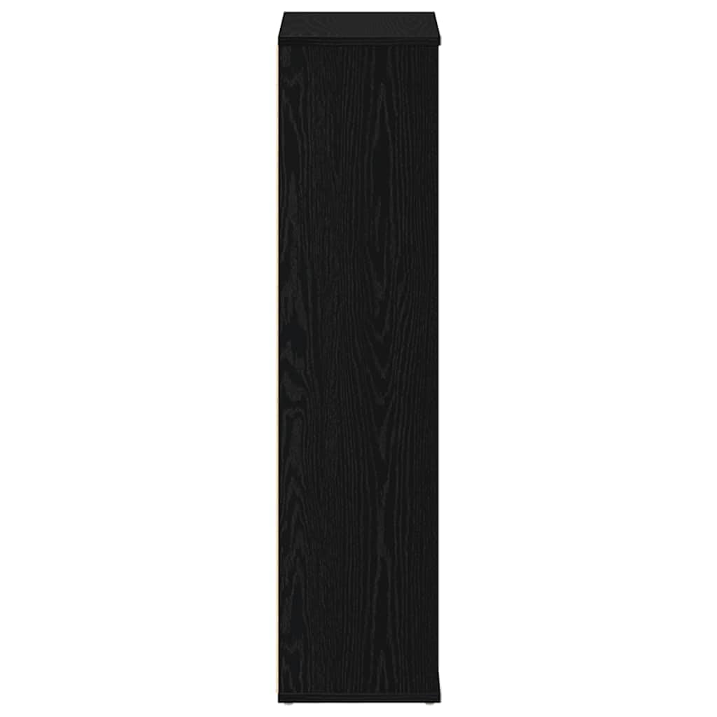 Regał na książki o wyglądzie czarnego dębu, 50 x 25 x 104 cm, materiał drewnopochodny z 7 półkami, regał stojący i regał ścienny do salonu, gabinetu, sypialni, zajmuje mało miejsca i ma