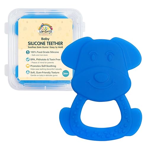 Image of Silicone Teething Toy for Newborn Baby Boys & Girls | BPA-Free, Food-Grade | Gum Relief, Chewing Aid |Teether| Easy-to-Grip Essentials (3+ Months)