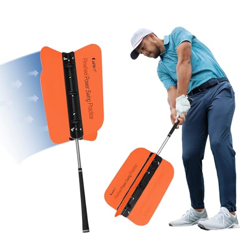 CAITON Golf Power Resistance Trainer, Resistance Trainer - Golf Swing Training Aid - Golf Swing Trainer - Golf Accessories (Orange, 35.6)