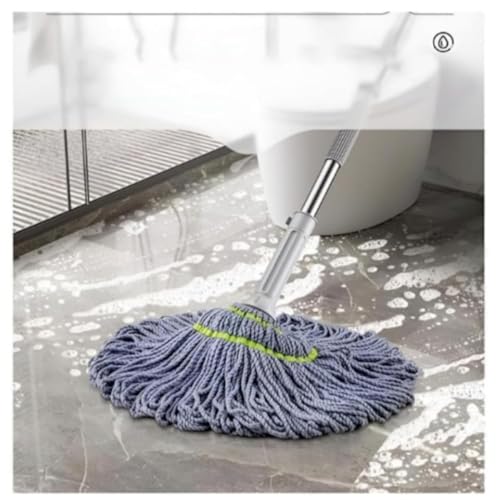 Image of TEKCOOL Microfiber Twist Mop for Floor Cleaning, Squeeze Twist Mop Stick, Durable Dust Easy to Use Floor Cleaner, Effective for Hardwood, Tile, and Laminate:'