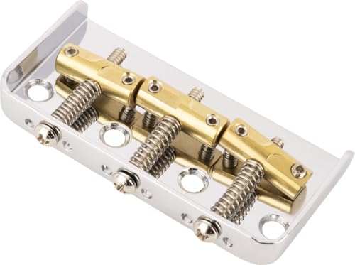 Fender® Custom Cut-Off Vintage Style Tele® Bridge for Fender Telecaster - Compensated Brass String Rider - Finish: Chrome