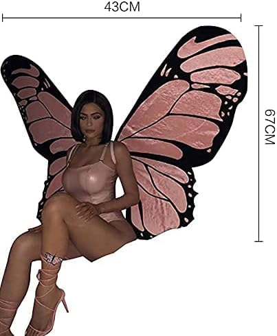 Vista 4 de TRURENDI Disfraz de alas de mariposa para padres e hijos, disfraz de Halloween a juego para mamá y yo, disfraz de Navidad, cosplay