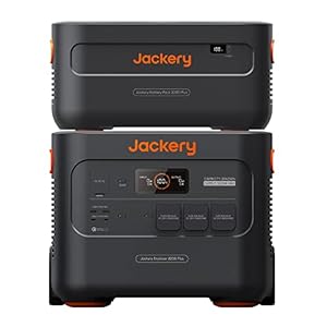 Jackery Explorer Kit 4000, Explorer 2000 Plus 2042,8 Wh mit 1 x E2000 Plus Erweiterbarer Akku bis zu 4,085.6 Wh, Tragbare Powerstation LiFePO4-Batterie, für Outdoor Camping/Notfall