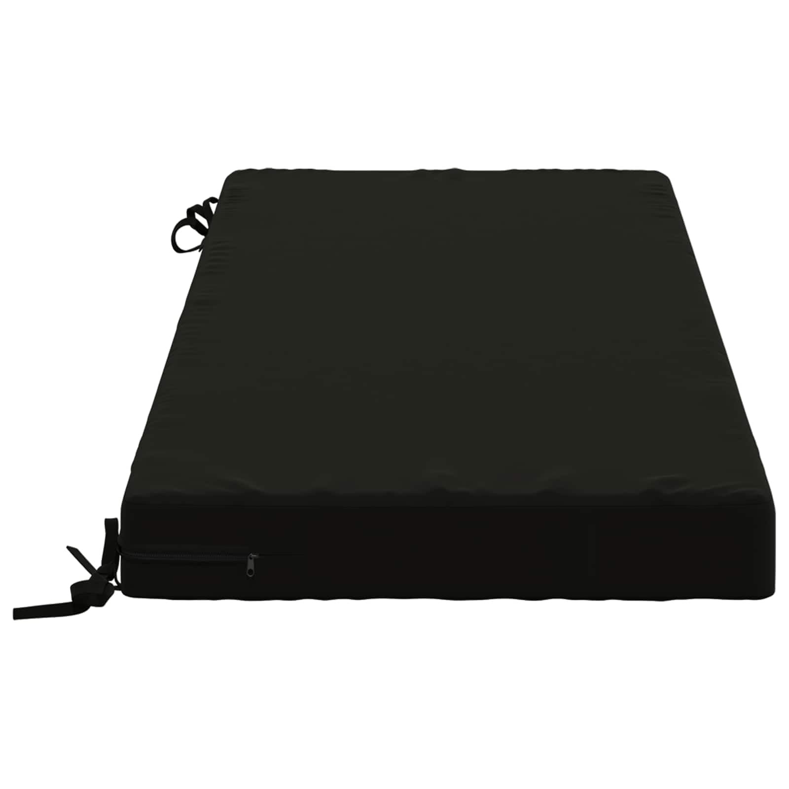 vidaXL Cuscino per panchina SOEST 100% Poliestere Nero 120 x 50 x 8 cm