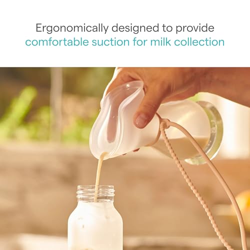 Munchkin Manual Breast Pump for Breastmilk, Food Grade Silicone, BPA Free, 4 Ounce - Portable Breastfeeding Essential for Expressing Milk at Home, Work, and On The Go, Clear/Pink - image 2
