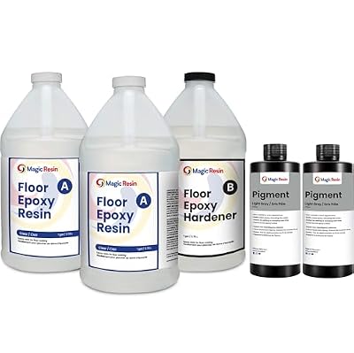 Light Gray | Floor Epoxy Resin for Garages, Basements, Warehouses, Retail Stores and More | Highly Durable | Resistant to Scratches, Spills, and Stains (3 Gallon/Light Gray)
