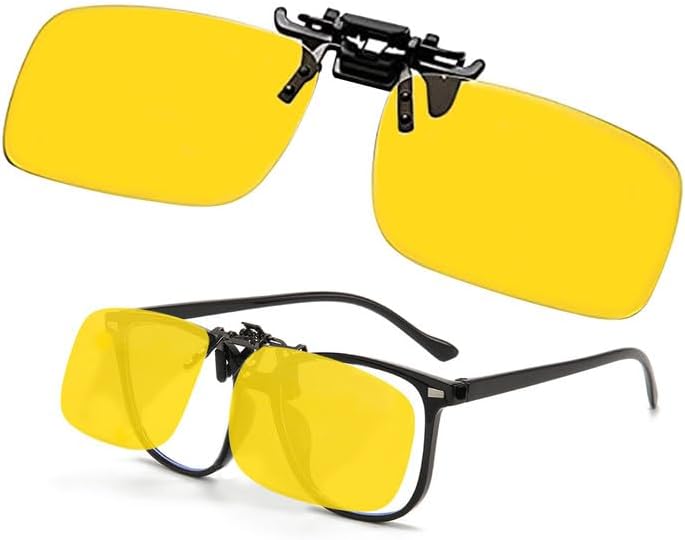 GROVL Polarised Flip up Clip on Night Driving Glasses,Sunglasses for