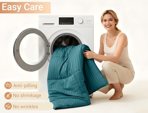 Image of ZPECC Toddler Bedding Set - 4 Piece Hypoallergenic Baby Crib Bedding Set for Boys and Girls, Includes Toddler Comforter, Flat Sheet, Fitted Sheet and Pillowcase, Teal