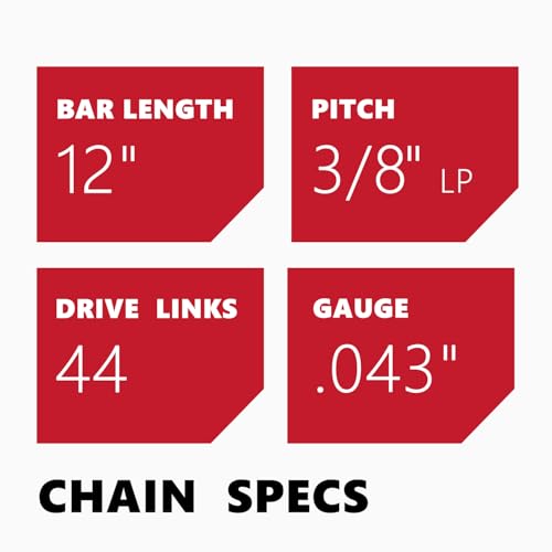 Image of KAKEI Chainsaw Chain 12 Inch 3 /8 inch LP Pitch .043 inch Gauge 44 Drive Links- 61PMM3 44 Fits STIHL HT101 Pole Saw, ECHO PPF-210 /225 /280, PPT-260-36100050044, 90PX44CQ, R44 (3 Chains) - Semi Chisel