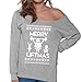 MORCHAN Mode Femmes Joyeux Noël Père Noël imprimé Top O-Neck Sweat Chemisier(XX-Large,Gris)