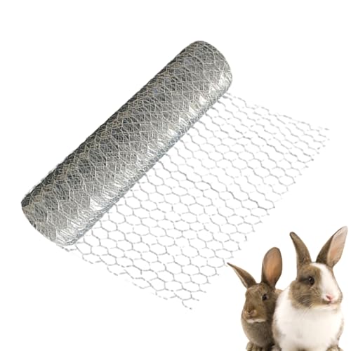 Alambre para gallinero – Red galvanizada resistente para pollos, hexagonal para vallas de jardín, patio y animales | Barrera para aves de corral resistente al desgaste, valla de malla hexagonal Du
