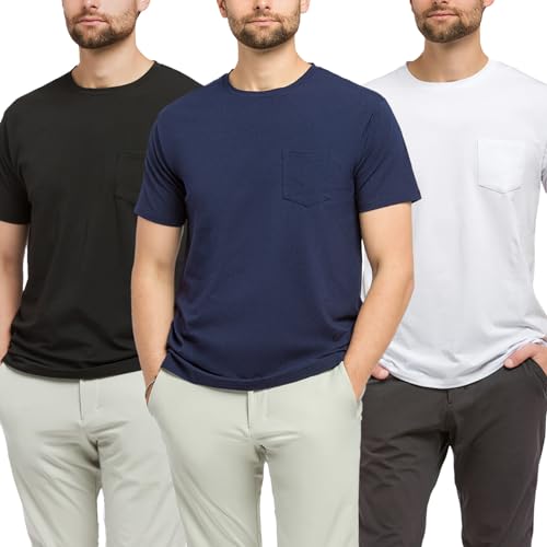 Fishers Finery Men's Soft Cotton Modal Crew Neck Pocket Tee2