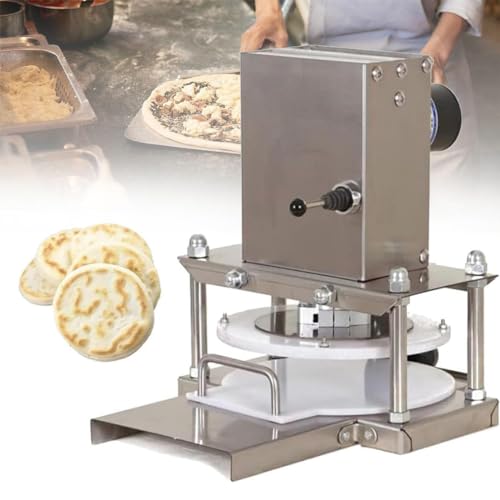 XSDAJSD Prensa para Masa de Pizza de 8,6 Pulgadas y 2000 W, máquina eléctrica de repostería doméstica, Herramienta de Cocina para Hacer Masa de Pizza de Acero Inoxidable, máquina para Hacer Pizza