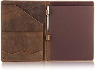 Leather Portfolio Professional Organizer Padfolio – Resume Folder with Luxury Pen, Stylish Document Folio for Letter Size Writing Pad w/Business Card Holder, Portfolios for Men & Women MOONSTER®