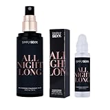 Pheromone-Infused Perfume and Scented Roll on Oil Fragrance - Body Mist & Roll on Perfume Oil Set for Women (All Night Long)