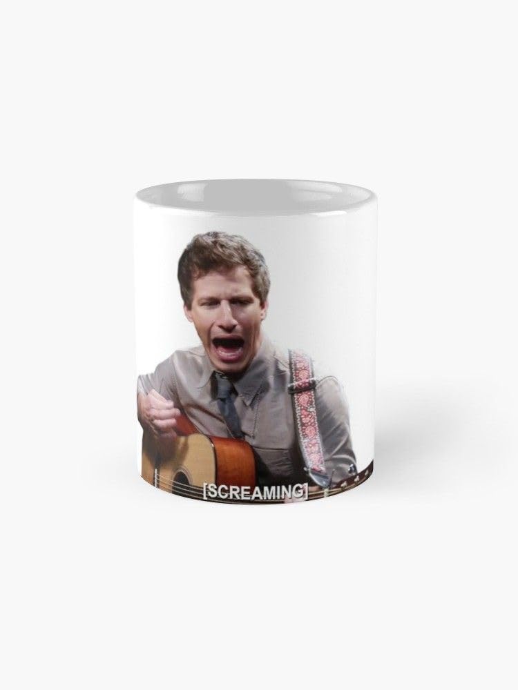 CRAFT MANIACS Brooklyn 99 Jake PERALTA'S Scream Printed White 330 ML Designer Tea/Coffee Mug for SICTOM Lovers | Microwave & Dishwasher Safe