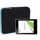 Slabo Tablet Tasche Schutzhülle für Acer Iconia A1-810 NT.L1CEG.001 Hülle Etui Hülle Phablet aus Neopren – TÜRKIS/SCHWARZ