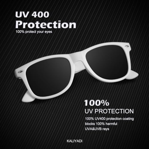 Image of KALIYADI Polarized Sunglasses for Men and Women Matte Finish Sun glasses Color Mirror Lens UV Blocking (3 Pack)