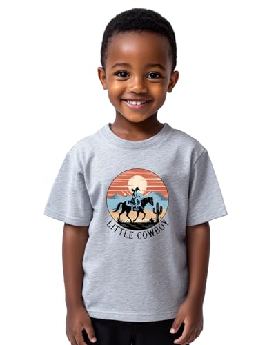 Homie Weekend Cowboy Shirt for Toddler Boys Western Shirts Baby Boy Clothes Summer Graphic Tee Short Sleeve Cotton T-Shirt 2-8 Years