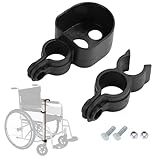 2Pcs Walking Stick Holder, Wheelchair Walking Stick Rack, Crutch Holder, Universal Crutches Stick Bracket Accessories, Mobility Scooter Accessories for Wheelchairs Electric Scooters Elderly Walkers