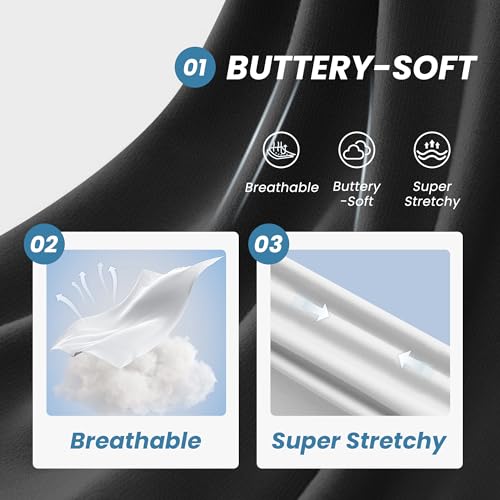 YOLIX Workout Leggings for Women - High Waisted Yoga Pants Tummy Control Compression for Running3