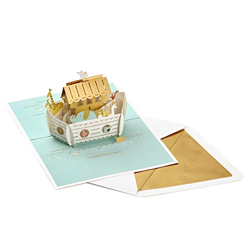 Hallmark Signature Paper Wonder Pop Up Baby Shower Card (Noah's Ark) (1299Rzh1126) #TOP13