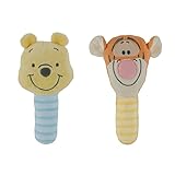 Bringen Sie Ihre Kleinen in die magische Welt von Disney mit diesem Winnie Puuh und Tigger sortierten Plüsch-Rassel-Set.