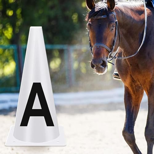 Cônes de dressage avec lettres jeu de marqueurs pour entraînement équestre précision et sport - 4