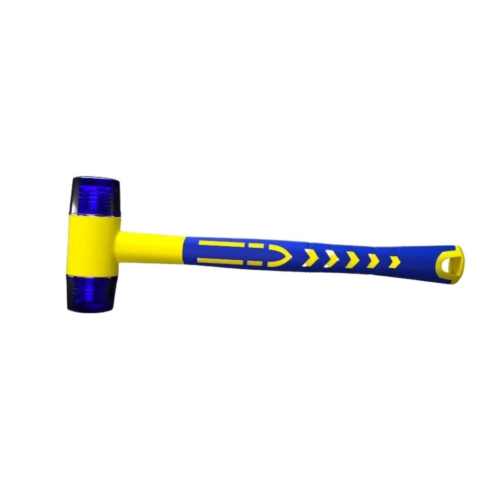 Rubber Hammer Double Head Multifunctional Face Soft Touch Plastic Coated Grip DIY Hand Tool for Woodworking(35mm)