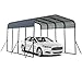 COSTWAY Tenda da Garage 440 x 300 cm, Tettoia per Auto in Metallo con Base Rinforzata e 4 Gambe Inclinate Aiiunte, Gazebo da Esterno per SUV, Feste e Barbecue