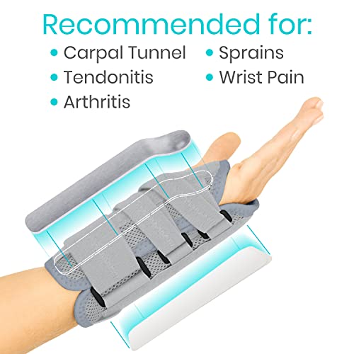 Vive Carpal Tunnel Wrist Brace (Left Or Right) - Arm Compression Hand Support Splint - For Men, Women, Kids, Bowling, Tendonitis, Arthritis, Athletic Pain, Sports, Golf - Universal Adjustable Fit #TOP4