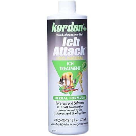 Kordon #39446 100% Natural and Herbal Formula Ich Attack-Ich Treatment for Aquarium, 16-Ounce Cover