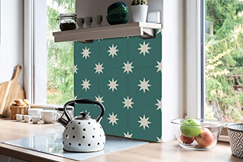 Baldosas autoadhesivas PVC para cubrir suelo viejo Decormat estrella de ocho puntos 4